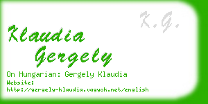 klaudia gergely business card